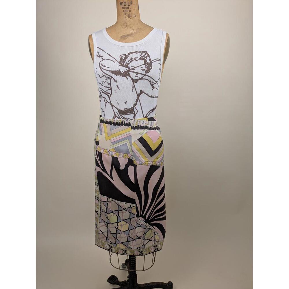 Emilio Pucci pastel patterned midi skirt